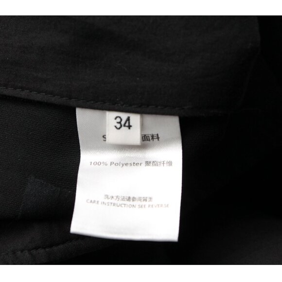 CHICJOC High-Waisted Tapered Wide-Leg Pants 28" / Size 34 / Black - Picture 9 of 9